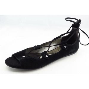 Carlos Santana Size 9.5 M Black Strappy‎ Leather Women Sandal Shoes